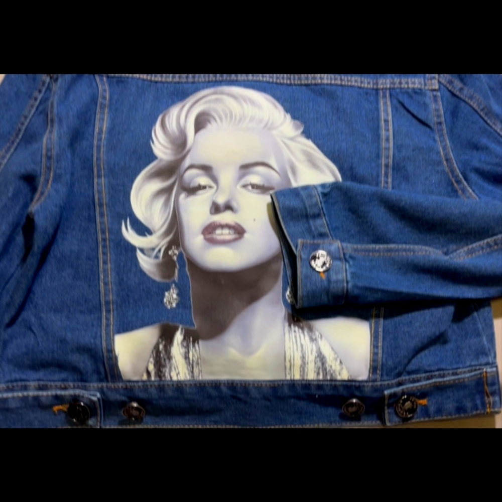 Marilyn Monroe jean jackets custom handmade by Don John. Any color or size.